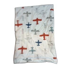 Pottery Barn Kids single standard pillowcase airplanes 100% cotton
